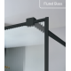 Διαχωριστικό Ντους Devon Iwis Fluted Walk In 80cm Χ 200cm Black Matt